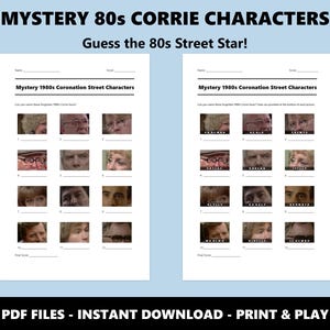 1980s Coronation Street Mystery Picture Quiz: Trivia Game (Instant PDF Download) image 2