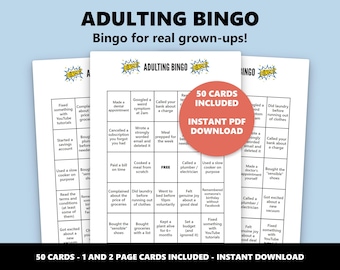 Erwachsene Bingo: Erwachsene Bingo Spiel (Instant Download)