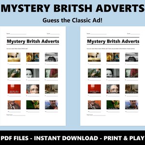 Mystery British Adverts Picture Quiz: Fun Trivia Game for Parties and Pub Nights (Instant PDF Download) image 2