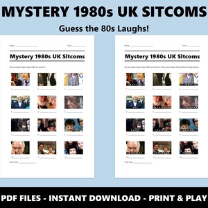 1980s UK Sitcoms Picture Quiz: Close-up British TV Trivia Game Night (PDF Download) image 2