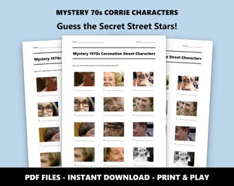 1970s Coronation Street Characters Quiz: Mystery Trivia Game (PDF Download)