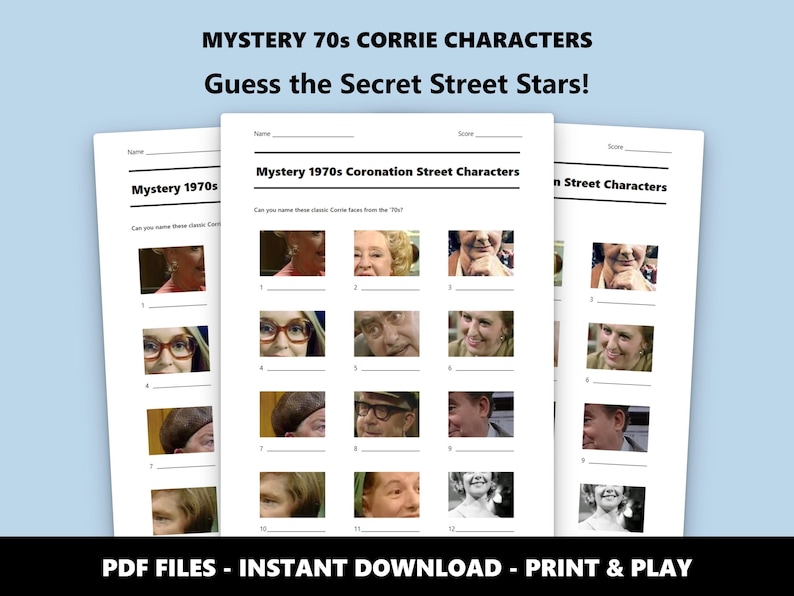 Cuestionario sobre los personajes de Coronation Street de los años 70: Juego de preguntas y respuestas misteriosas (Descarga en PDF) imagen 1