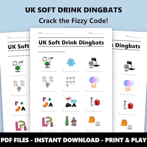 Britse frisdrank Dingbats-quiz: Britse hersenkraker (pdf-download) afbeelding 1