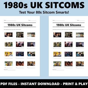 1980s UK Sitcoms Picture Quiz: Trivia Game (Instant PDF Download) image 2
