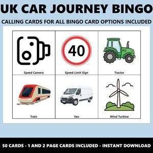 英国ドライブ旅行ビンゴ：家族で楽しめる英国ロードトリップビンゴゲーム（即時ダウンロード） 画像 4