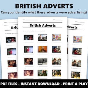 Quiz sur les publicités britanniques : anecdotes sur les publicités télévisées classiques (activité nocturne téléchargeable au format PDF) image 1