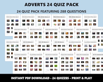 広告クイズパック：楽しいトリビアゲーム24選（PDFですぐにダウンロード）