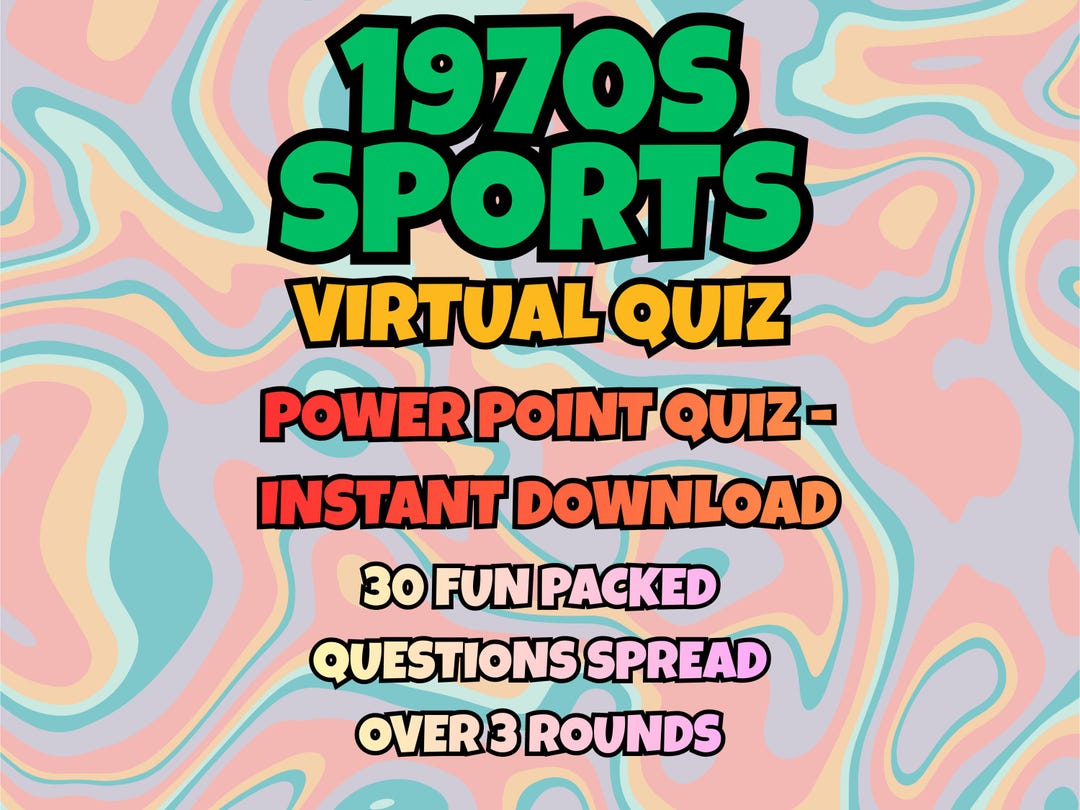 1970s Sports Virtual Quiz (powerpoint Quiz - Instant Download) - Etsy