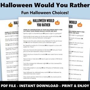 Halloween wil je liever: leuk griezelfeestspel (directe download)