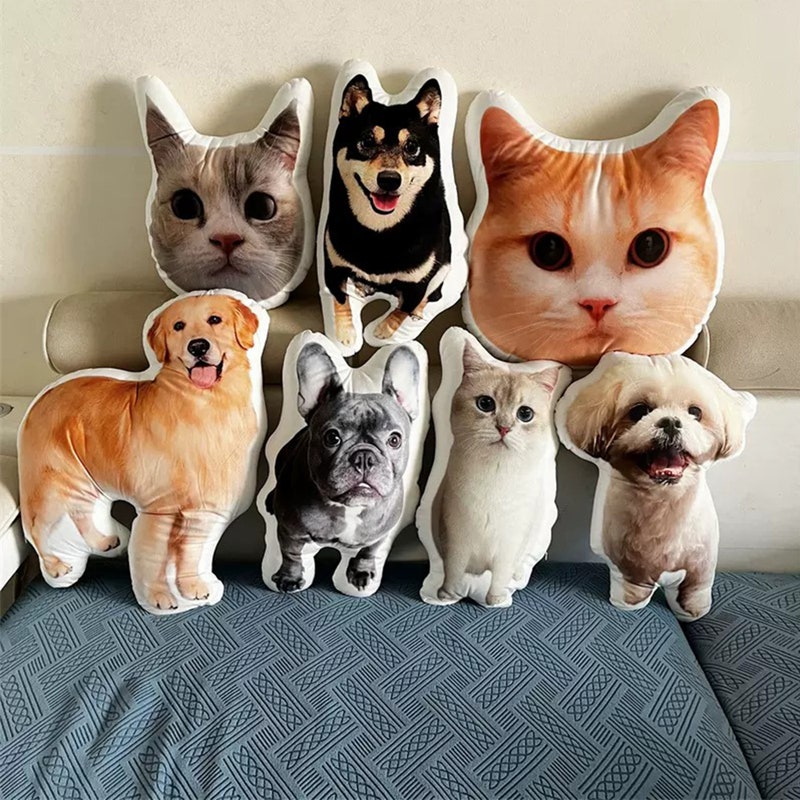 Custom cat shaped pillow etsy