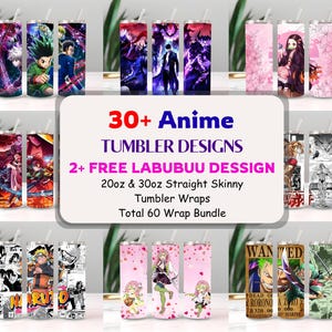 30+ Anime Tumbler Wrap Bundle: 20oz & 30oz Sublimation Design (PDF Download)