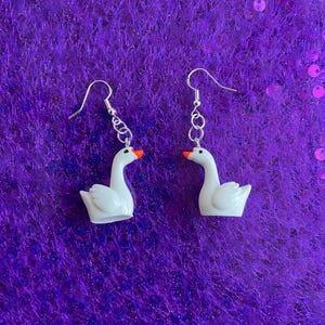 silly goose earrings