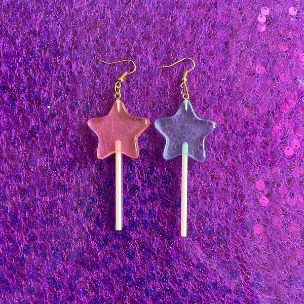 Star lollipop earrings