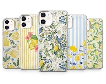 Lemon Phone Case Yellow Aesthetic Fruity Cover for iPhone 17Pro, 16, 15, 14, 13, Samsung S26, S25, S24, S23Fe, A16, A26, A56, Pixel 10, 9Pro