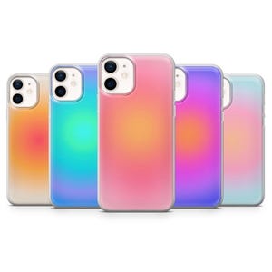 Funda para teléfono con colores degradados Aura Gradient Vibrant Cover para iPhone 17Pro, 16, 15, 14, 13, Samsung S26, S25, S24, S23Fe, A16, A57, Pixel 10, 9Pro