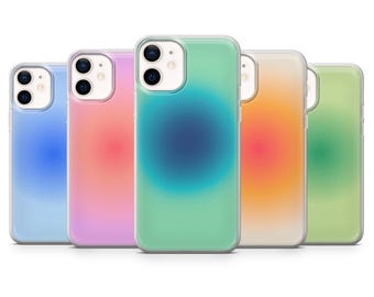 Farbverlauf Aura Handytasche Trendy Cover für iPhone 17Pro, 16, 15, 14, 13, Samsung S25, S24, S23Fe, S22, A16, A26, A56, Pixel 10, 9Pro