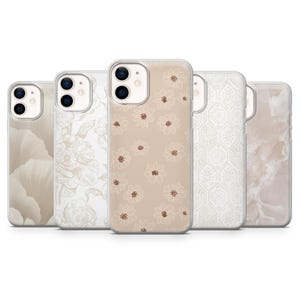 Beige Minimalist Phone Case Soft Artsy Aesthetic Cover for iPhone 17Pro, 16, 15, 14, Samsung S26, S25, S24, S23Fe, A16, A26, Pixel 10, 9Pro