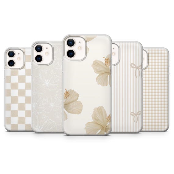Minimalist Beige Phone Case Aesthetic Cover for iPhone 17Pro, 16, 15, 14, 13, Samsung S26, S25, S24, S23Fe, A16, A26, A56, Pixel 10, 9Pro