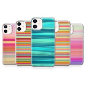 Summer Stripes Phone case Colourful Pattern Cover for iPhone 17Pro, 16, 15, 14, 13, Samsung S26, S25, S24, S23Fe, A16, A57, Pixel 10, 9Pro