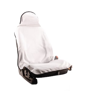 White Waterproof Car Seat Towel - Sweat-Proof, Washable Cover