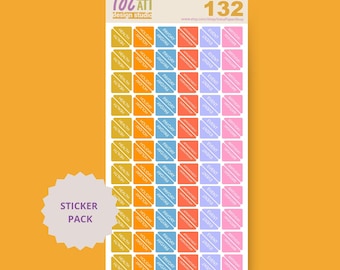 Corner Planner Stickers: Colorful Journal Reminders (132 pc)