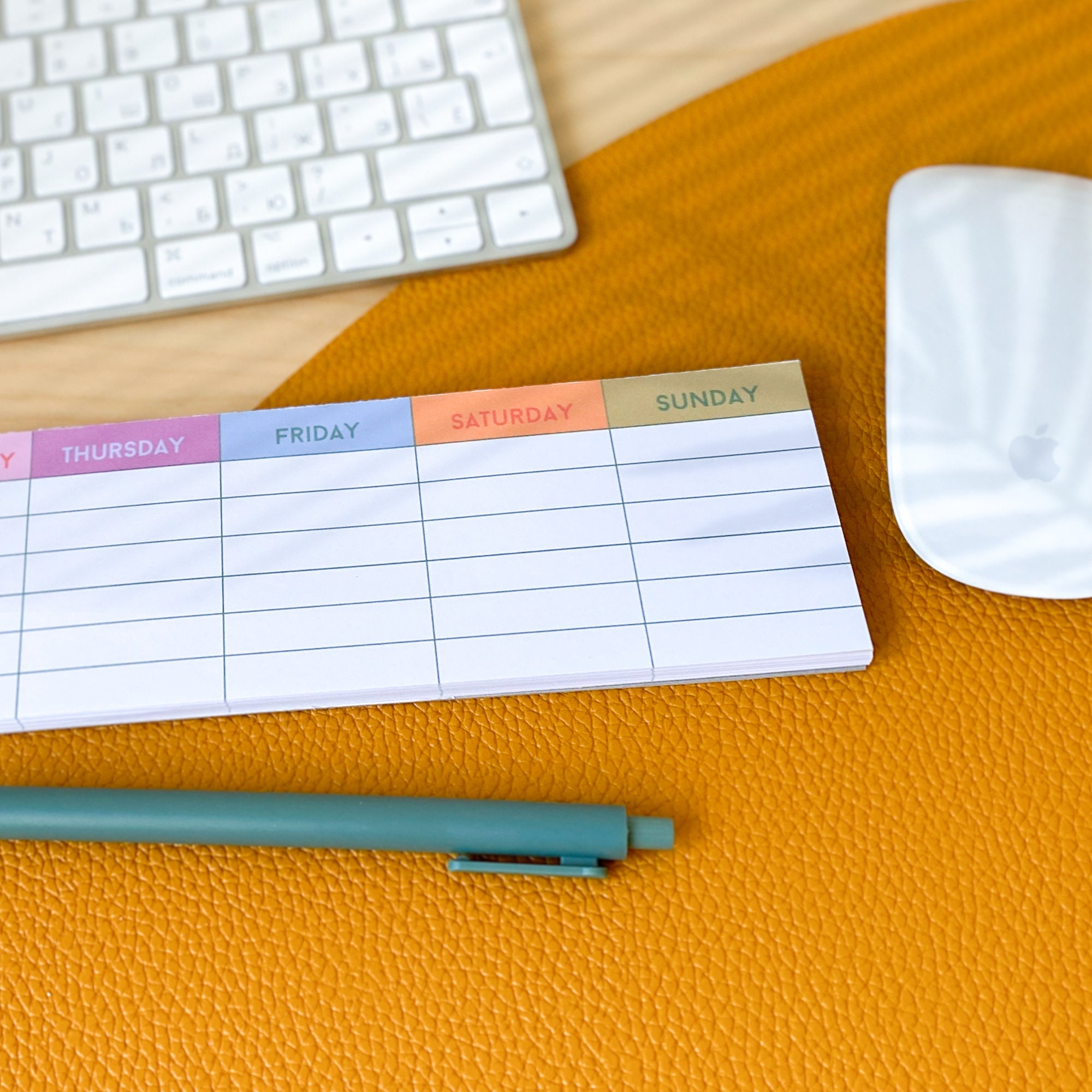 Colorful Keyboard Weekly Planner Pad. Modern Weekly Keyboard Planner ...