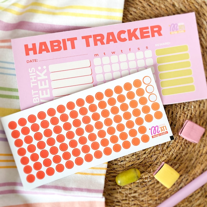 Habit Tracker With Stickers Weekly Planner for Goals Weekly Habit ...