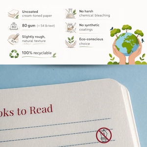 Reading Journal Travelers Notebook Insert | Standard 21 x 11 cm, A5 Bild 6