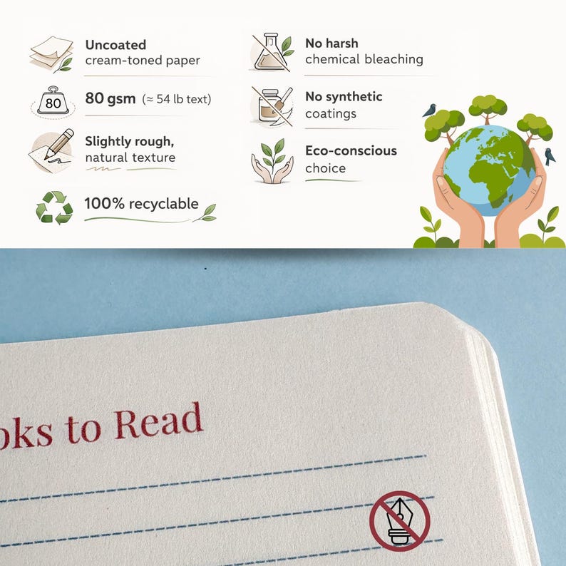 Reading Journal Travelers Notebook Insert | Standard 21 x 11 cm, A5 Bild 6
