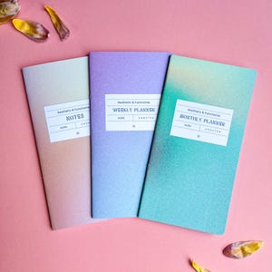 Travelers Notebook Insert Set: Weekly, Monthly, Notes - Aura Collection