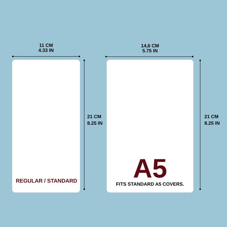 Reading Journal Travelers Notebook Insert | Standard 21 x 11 cm, A5 Bild 10