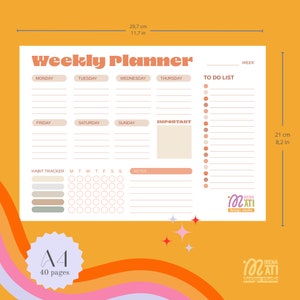 Weekly & Daily Planner Pad Set with Habit Tracker and to-do list Streamline Your Days image 9