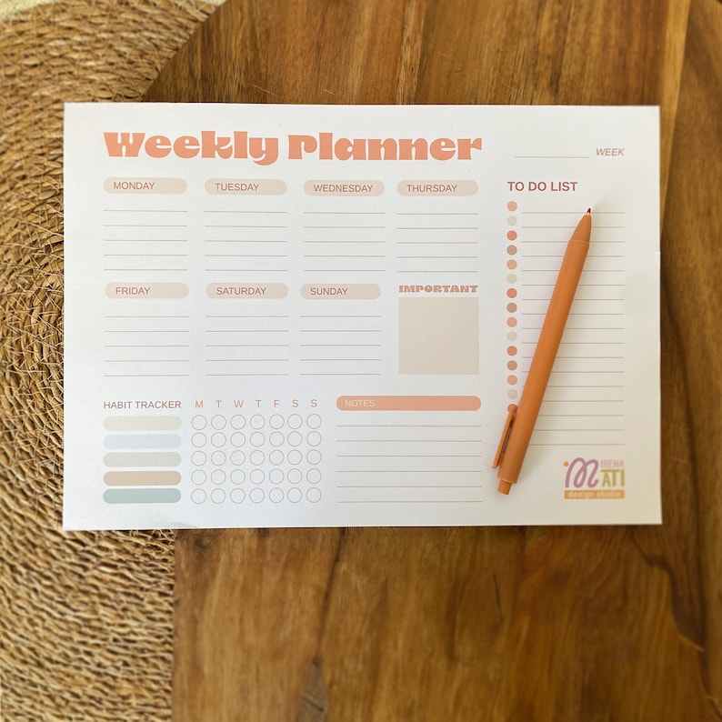 Weekly & Daily Planner Pad Set with Habit Tracker and to-do list Streamline Your Days image 6