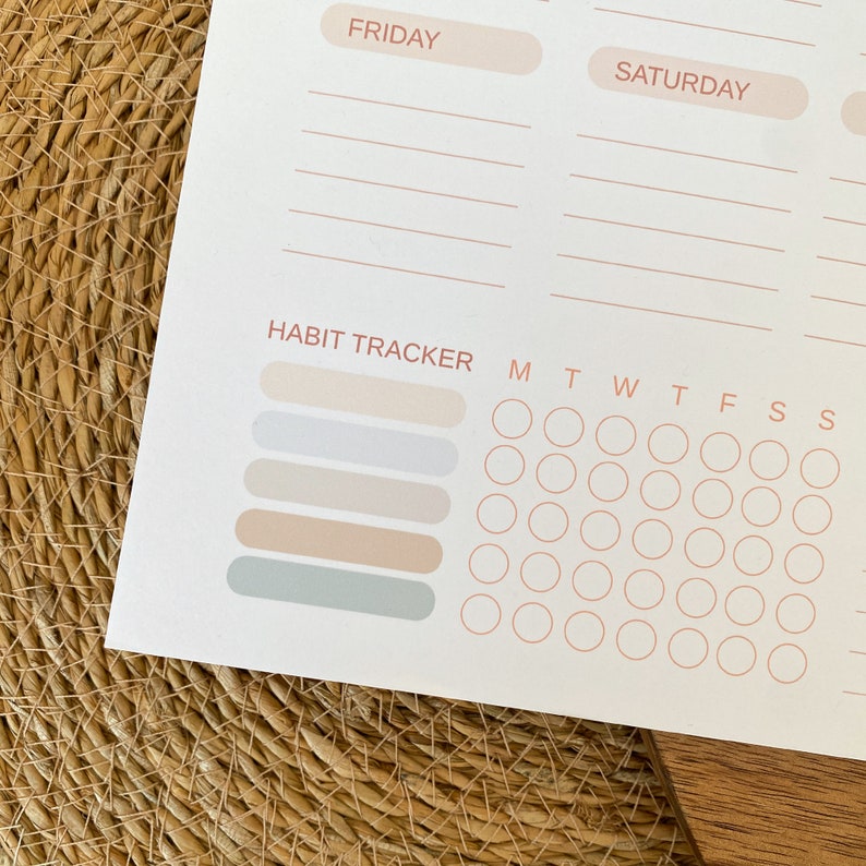 Weekly & Daily Planner Pad Set with Habit Tracker and to-do list Streamline Your Days image 3