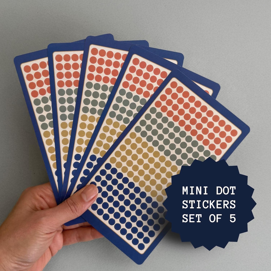 6 Mm Dot Stickers Set of 5 | Micro Planner Dots | Color Coding Sticker ...