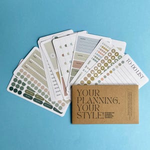 Planner Sticker Set: Habit Tracker, To-Do Lists, Date Labels