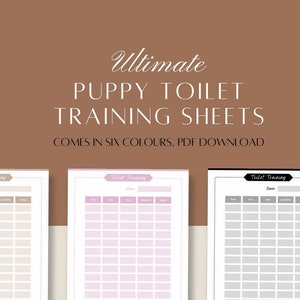 Puppy Toilet Training Log, Schedule for House Training, Multi-pack - Etsy