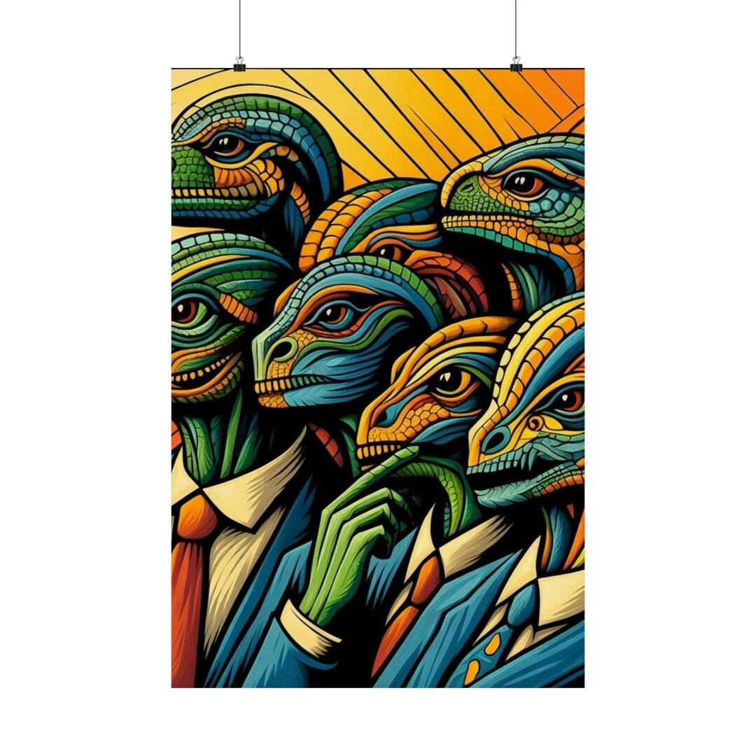 Reptilians Among Us 2 Matte Poster - Etsy
