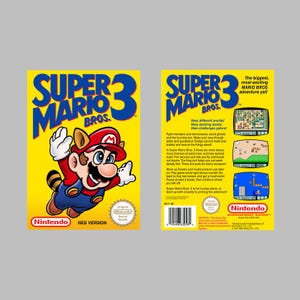 Instant Digital Download File PNG High Res Graphic NES Super Mario Bros 3 Inspired UK Pal Box Nintendo Entertainment System Case Super Mario