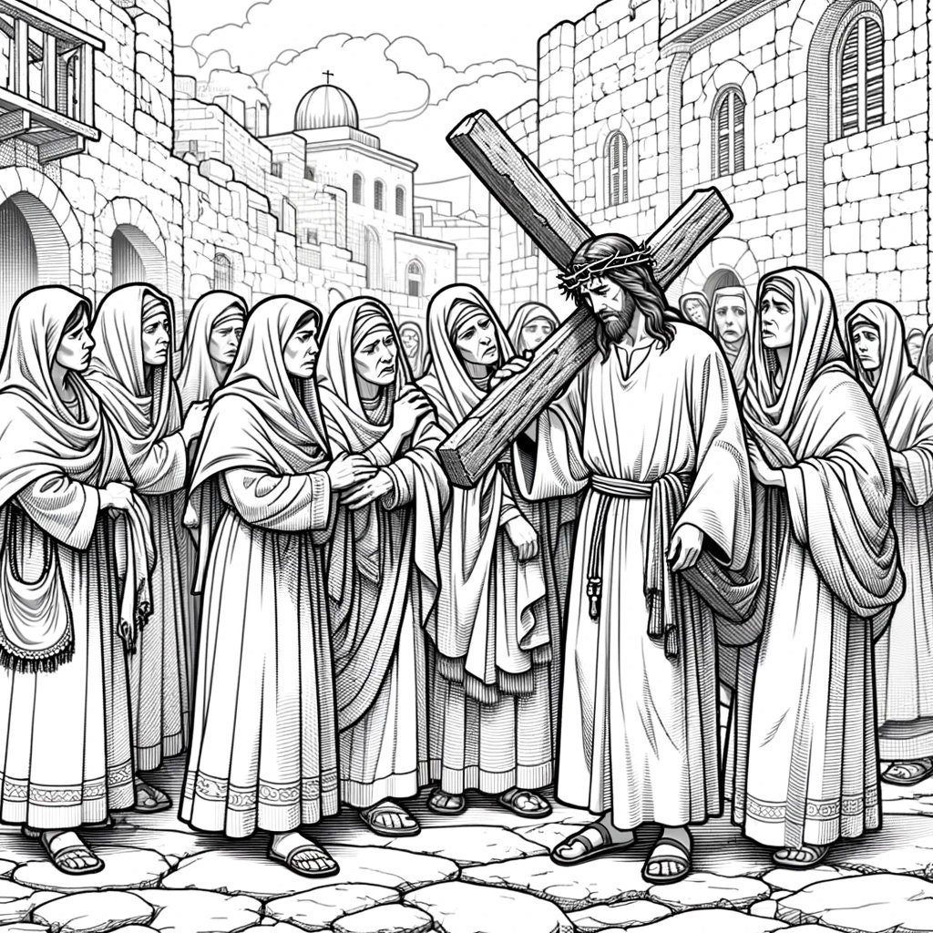 Stations of the Cross Coloring Book | Devotional Activity for Prayer ...