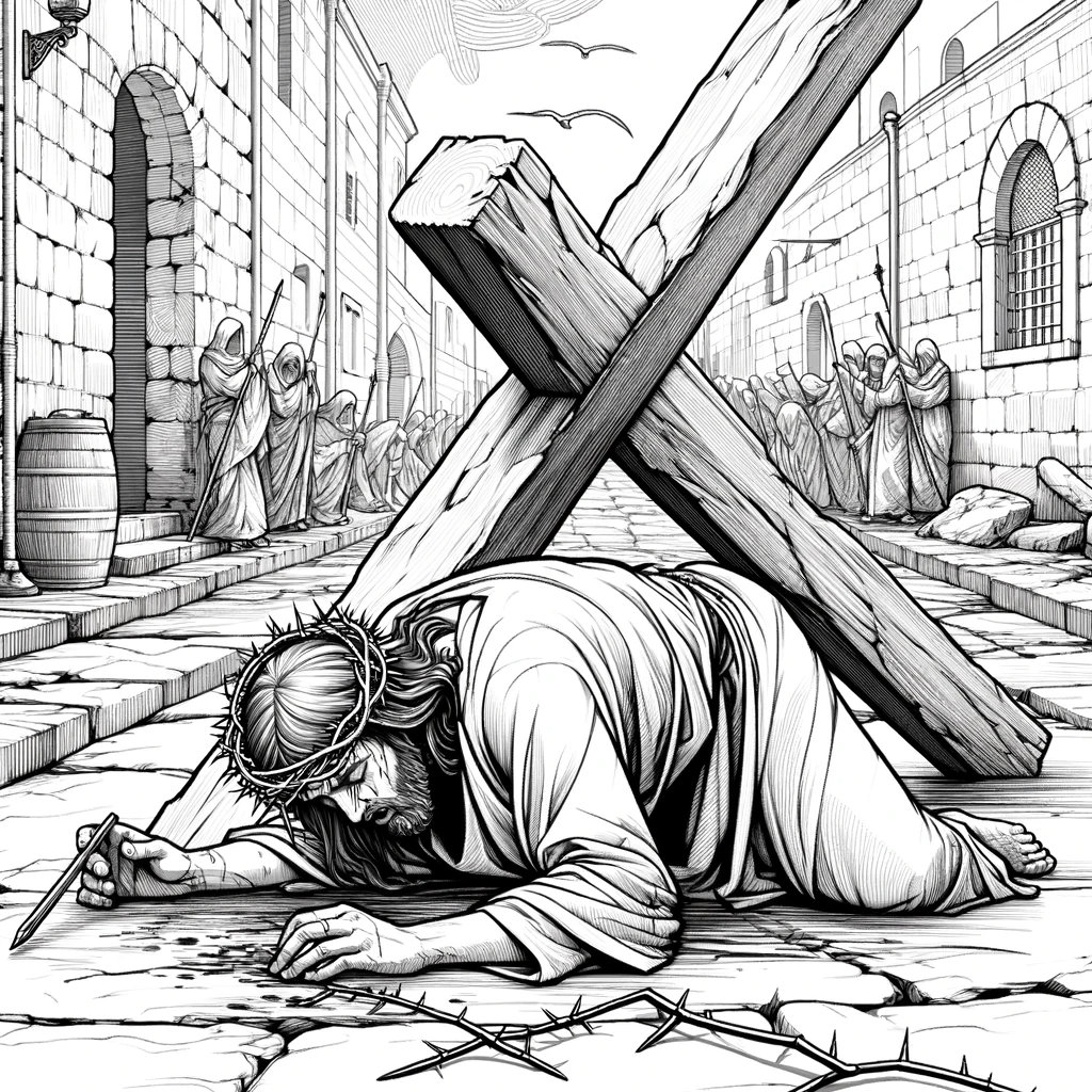 Stations of the Cross Coloring Book | Devotional Activity for Prayer ...