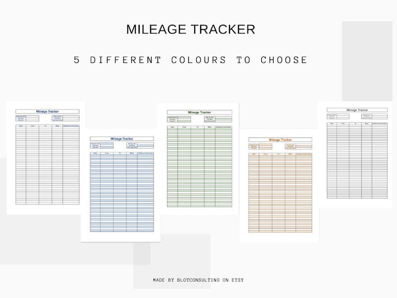 Mileage Tracker, Mileage Log, Mileage Log Book, Travel Tracker, Travel