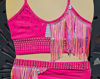 Bright Pink Jazz Dance Costume