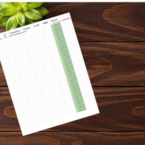 Houd elke cent bij met stijl: minimalistische teal budgettracker, budget- en debet-/chequeregister en eenvoudige financiële tracker, minimalistisch