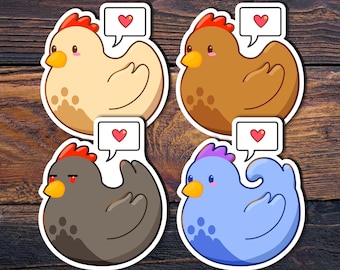 Pegatinas de pollo de Stardew Valley / Pegatinas de animales / Pegatinas de pollo / Pegatinas de videojuegos / Pegatinas de granja / Regalo para ella / Pegatinas de vinilo