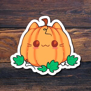 Cat Pumpkin Sticker | Halloween Sticker | Fall Sticker | Animal | Cat | Pumpkin | Gift for Her | Spooky Gift