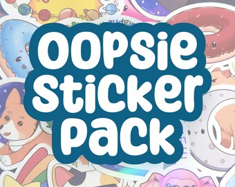 Paquete de pegatinas Oopsie / Pegatinas de grado B / Paquete de pegatinas / Pegatinas de vinilo