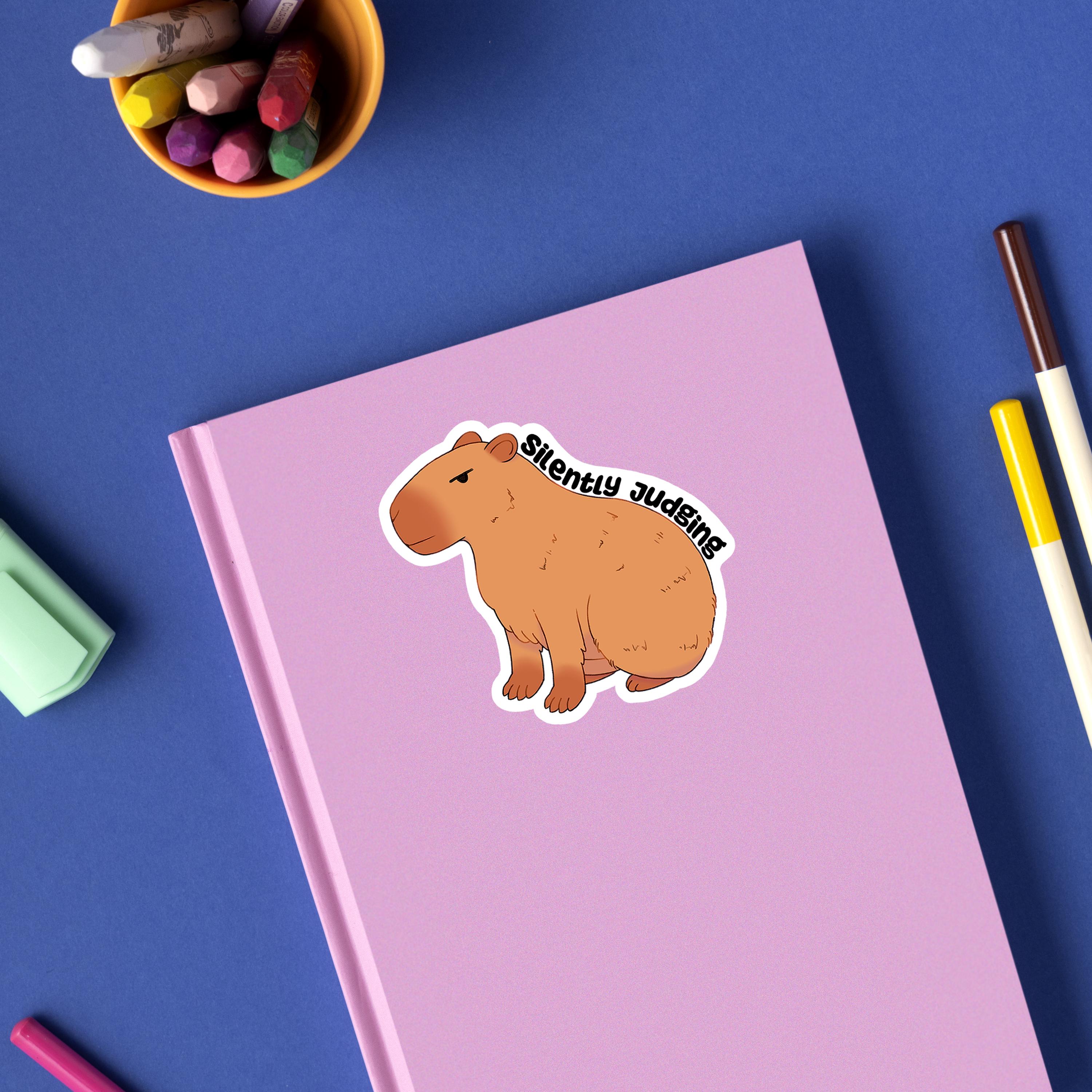 Capybara Sticker | Funny Capybara Sticker | Capybara | Giant Rodent ...