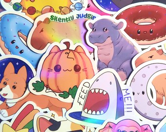 Pegatinas personalizadas / Paquete de pegatinas / Paquete de pegatinas / Paquete de pegatinas / Pegatinas kawaii / Regalo para ella / Pegatinas de animales / Personalizadas