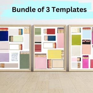 Custom Matchbook Poster Template-  Matchbook art canva template- Blank- Digital download- Custom Matchbox- Personalized Digital Matchbook